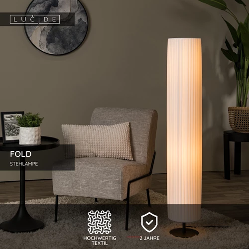 Lucide FOLD - Stehlampe - Ø 20 cm - 2xE27 - Weiß - USP